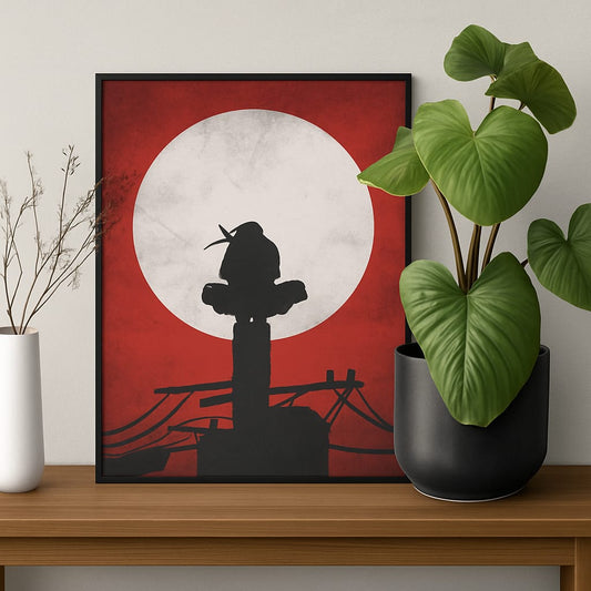 Lone Ninja Sunset - Shadow art poster