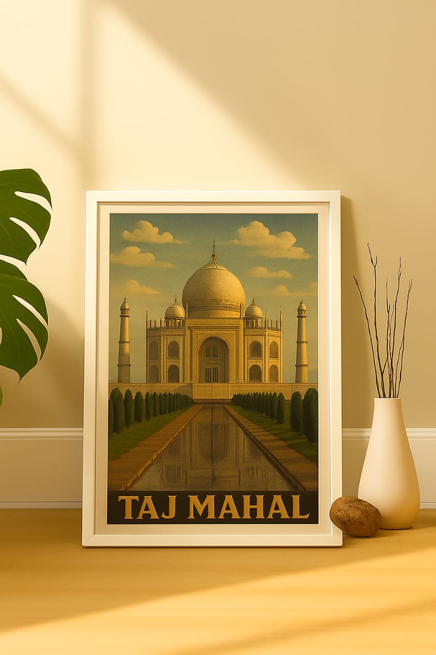 Taj mahal framed artwork