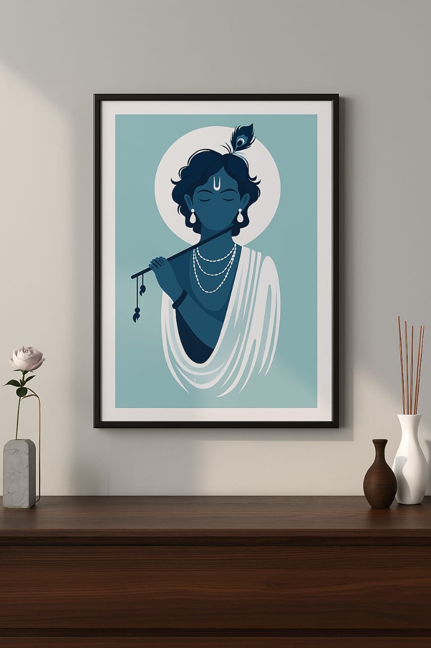 Flute of bliss - Krishna wall art