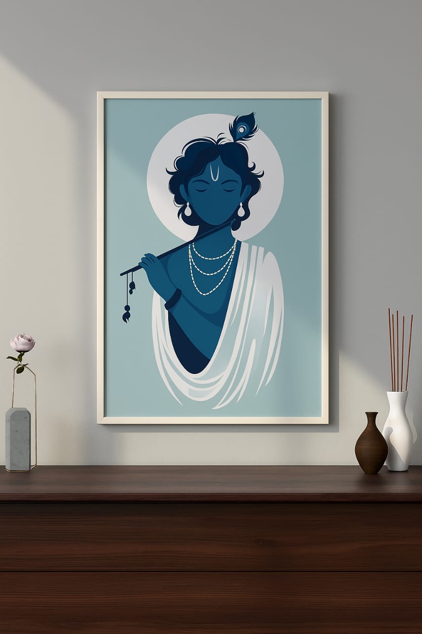 Flute of bliss - Krishna wall art