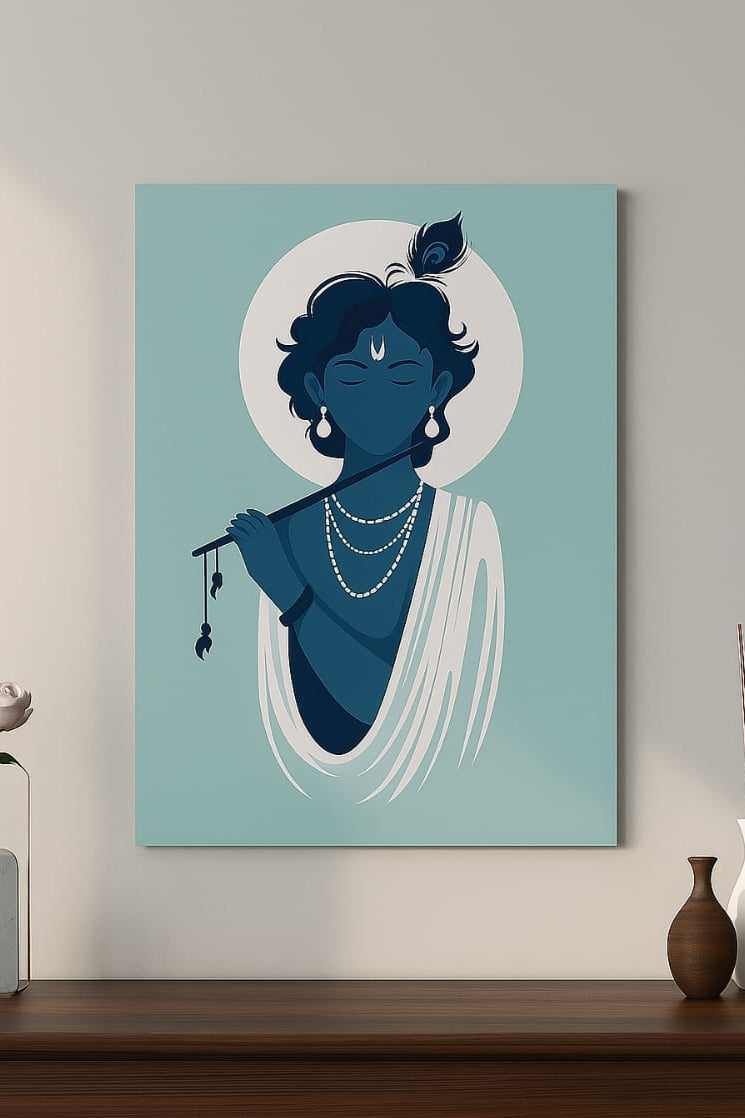 Flute of bliss - Krishna wall art