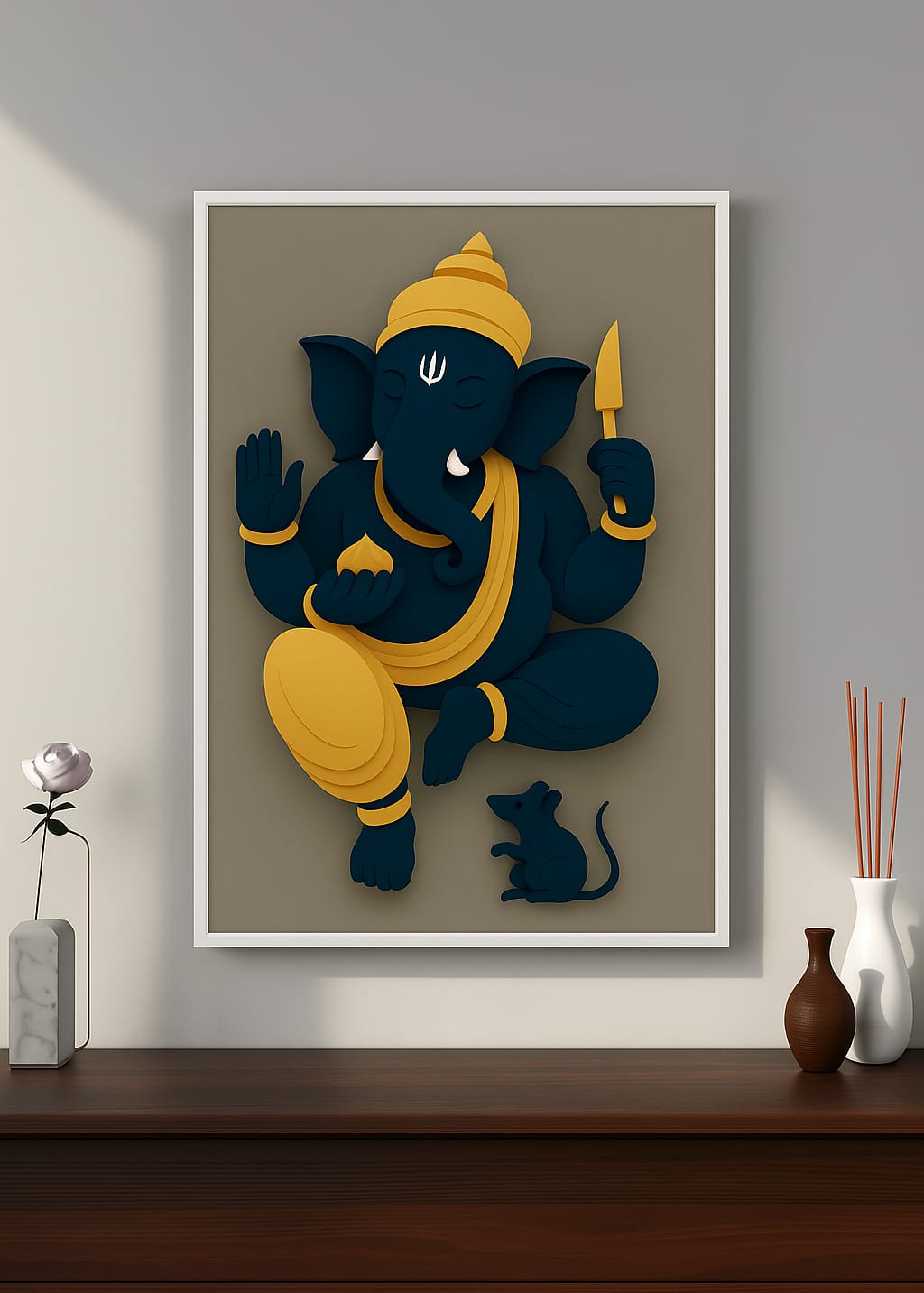 Lord Ganesha abstract wall poster