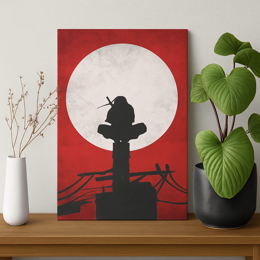 Lone Ninja Sunset - Shadow art poster