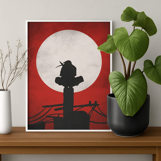 Lone Ninja Sunset - Shadow art poster