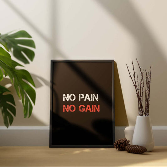 No pain no gain motivational poster